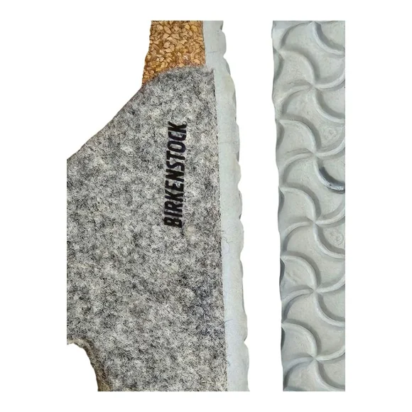 Kids' Birkenstock Grey Beige Shearling Lined Sandals US 2 (Little Girl) - Picture 8 of 15